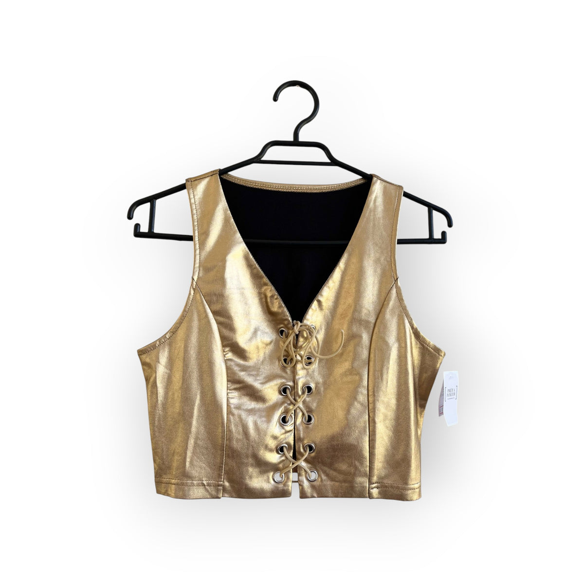POLERA DORADA CROP